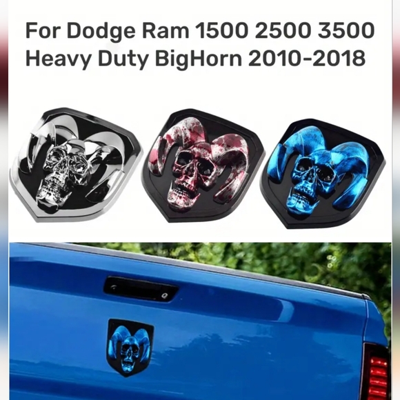 6.2L Hood Fender Talgate Emblem Badge for Ddoge RAM TRX 1500 2500 3500